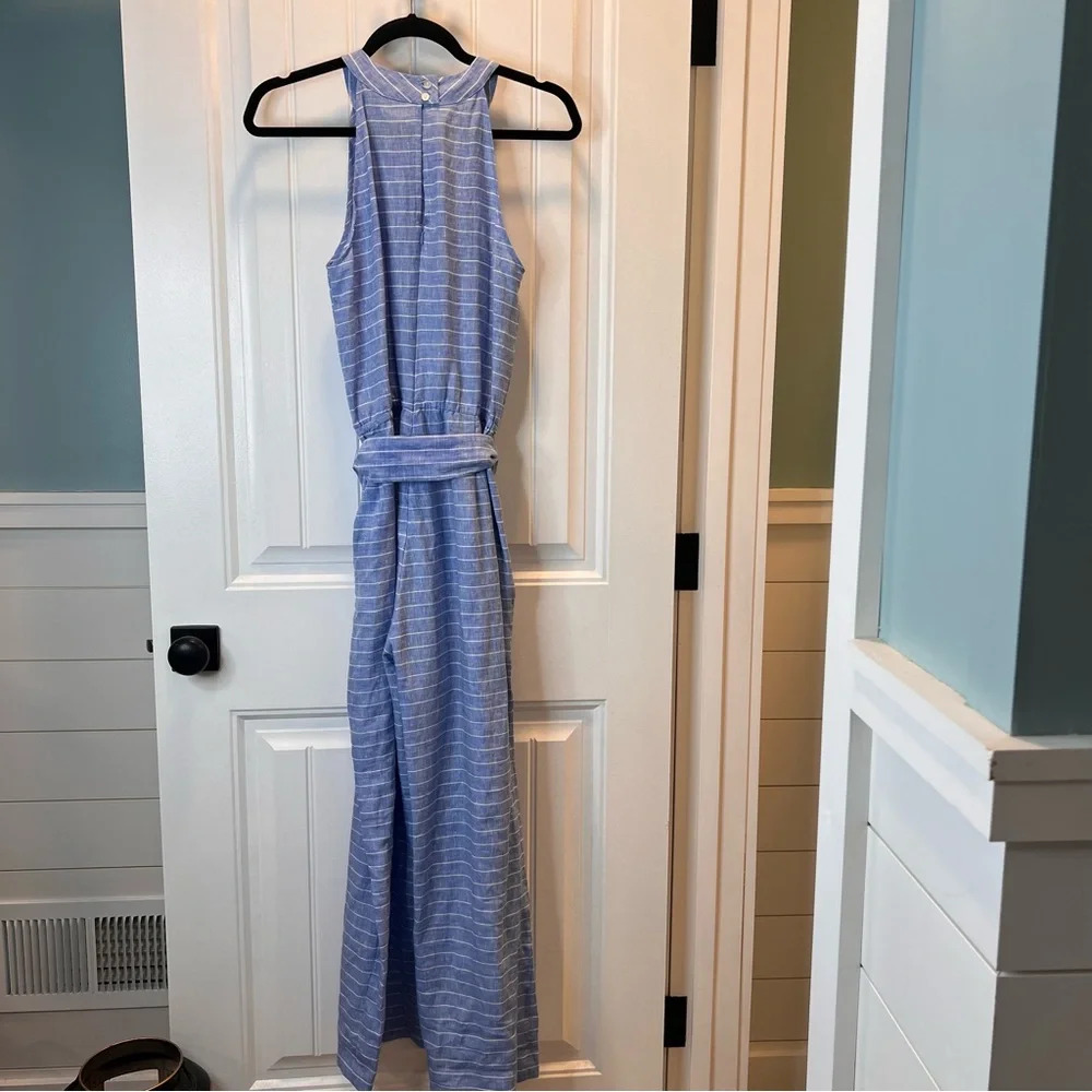 J. McLaughlin ‘Meline’ 100% Linen Striped Jumpsuit. Size 8.‎ NWOT. - Picture 4 of 12